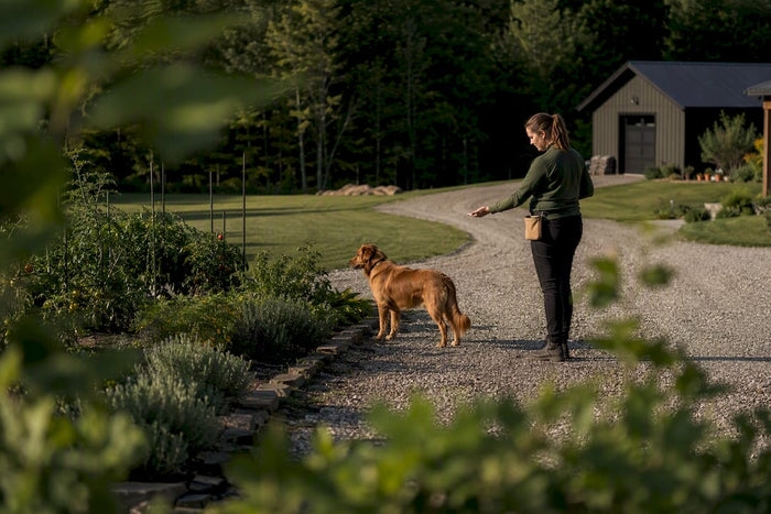 Dog learning boundaries across multiple yard zones