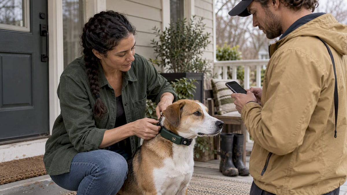 HAVEN collar used during shared dog care